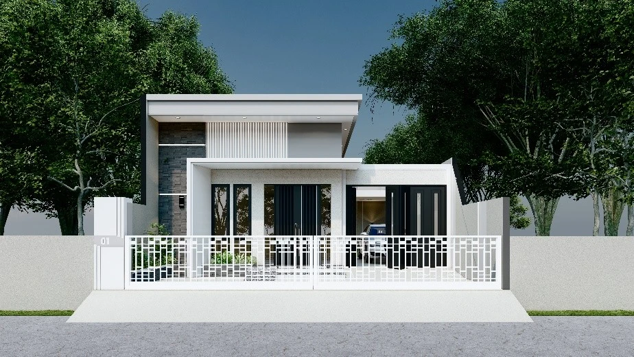 Rumah Bp. Amrik, proyek AK Studio di Benowo Surabaya
